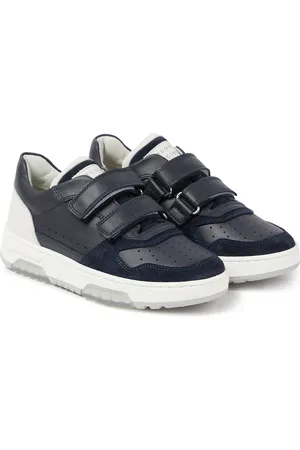 Brunello Cucinelli Sneakers aus Leder mit Veloursleder