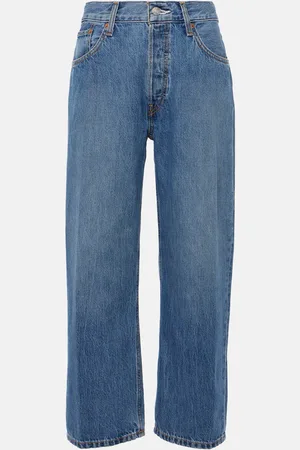 RE/DONE High-Rise Straight Jeans Loose Crop