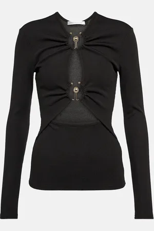 CHRISTOPHER ESBER Top Pierced Orbit aus Jersey