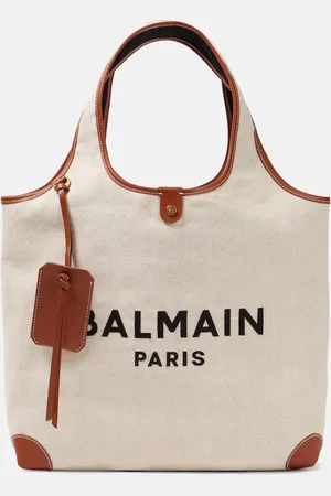 Balmain Tote B-Army aus Canvas mit Leder