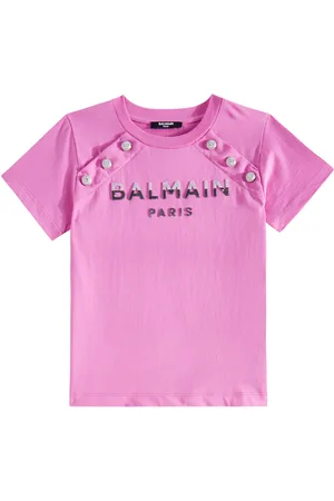 Balmain Verziertes T-Shirt aus Baumwoll-Jersey