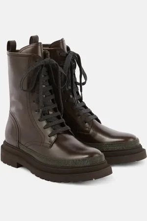 Brunello Cucinelli Schnürstiefel Monili aus Leder