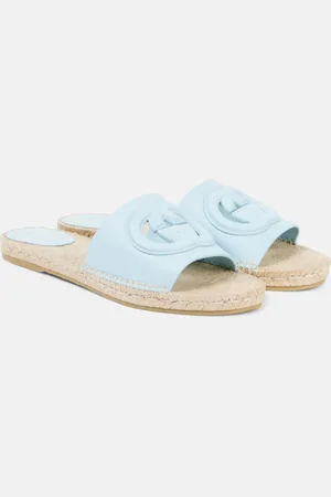 Gucci Espadrille-Pantoletten GG aus Leder