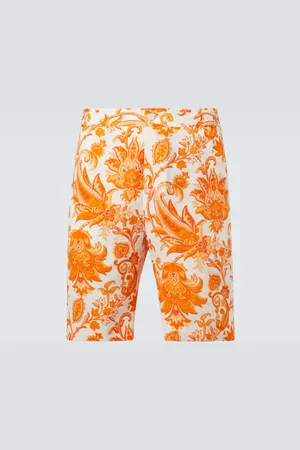 Etro Bedruckte Bermuda-Shorts aus Leinen