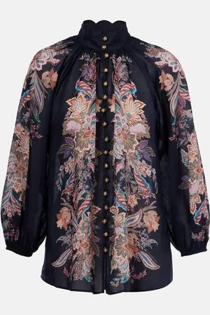 ZIMMERMANN Bedruckte Bluse Rhiannon aus Ramie