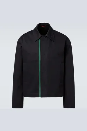 Gucci Jacke Web Stripe aus Baumwoll-Gabardine