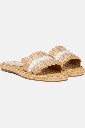 Aquazzura Pantoletten Playa aus Raffiabast