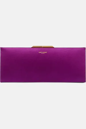 Saint Laurent Clutch Midnight Small aus Satin