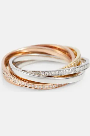 Shay Ring Rolling Orbit aus 18kt Gelb-, Rosé- und Weißgold mit Diamanten