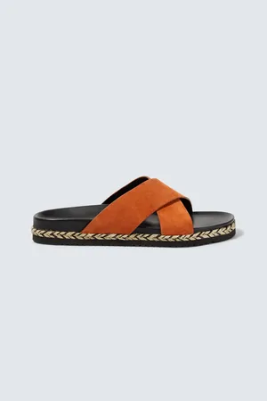 Frescobol Carioca Sandalen aus Veloursleder