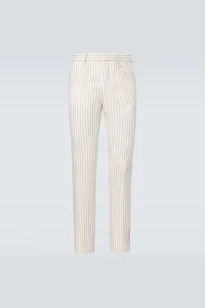Tom Ford Gerade Hose Dyllan aus Wolle und Seidenorganza