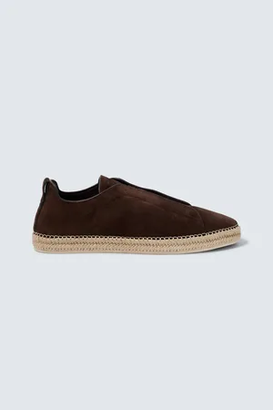 Ermenegildo Zegna Espadrilles Triple Stitch aus Veloursleder