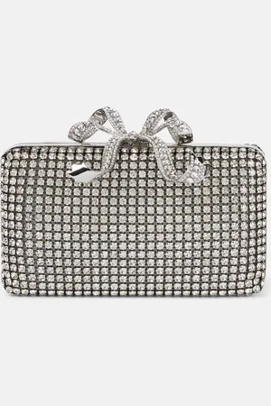 Self-Portrait Clutch Bow Small mit Kristallen