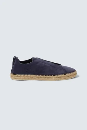 Ermenegildo Zegna Espadrilles Triple Stitch aus Veloursleder