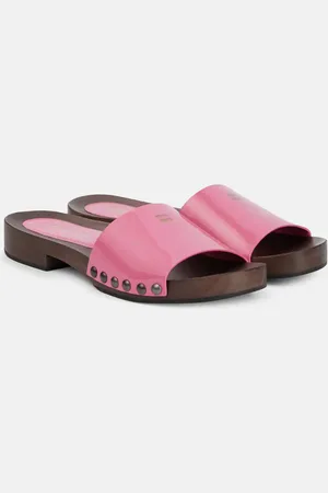 Miu Miu Pantoletten aus Lackleder