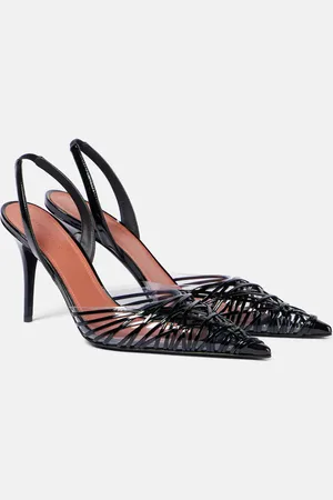 Amina Muaddi Slingback-Pumps Lori 90 mit Lackleder