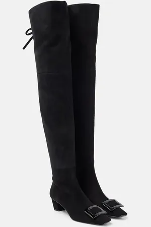 Roger Vivier Overknee-Stiefel Belle Vivier 45 aus Veloursleder