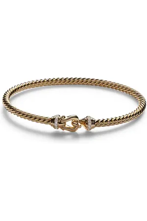David Yurman Armreif Buckle Cablespira® aus 18kt Gelbgold mit Diamanten