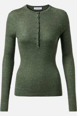 GABRIELA HEARST Henley-Top Anges aus Kaschmir, Seide und Hanf