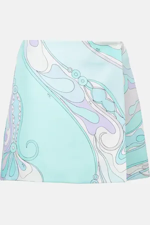 Puccini Minirock Orchidee aus Seiden-Twill