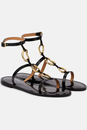 AMANU Verzierte Sandalen Bazaruto aus Leder