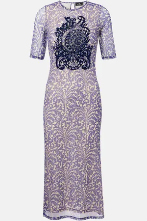 Etro Bedrucktes Midikleid aus Mesh