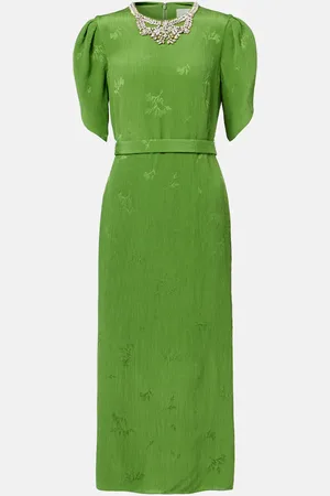 Erdem Cocktailkleid aus Jacquard mit Kristallen