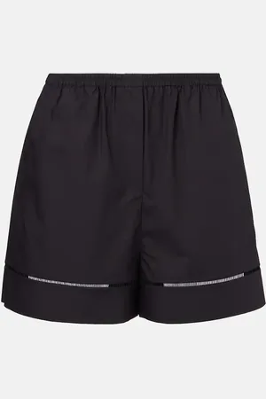 Rohe Róhe Bestickte Shorts aus Baumwollpopeline