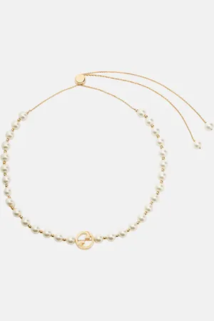 Gucci Halskette Interlocking G aus Zierperlen