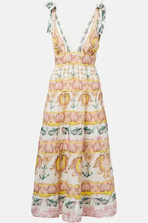 Farm Rio Bedrucktes Midikleid Maritime Magic