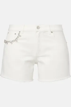 AREA Jeansshorts mit Kristallen