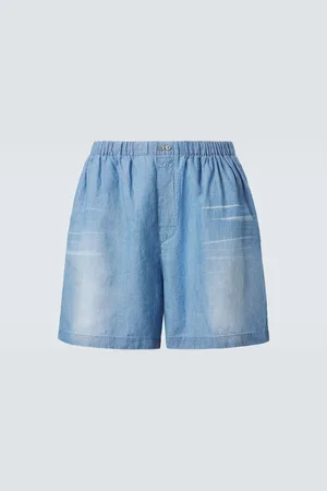 Acne Studios Bermuda-Shorts aus Baumwolle und Leinen