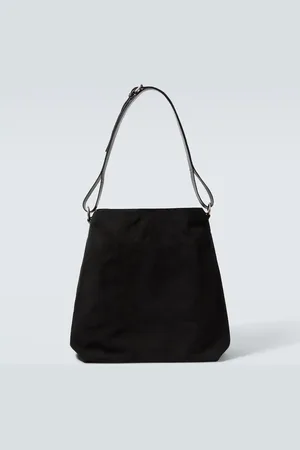 DRIES VAN NOTEN Messenger Bag aus Canvas mit Leder