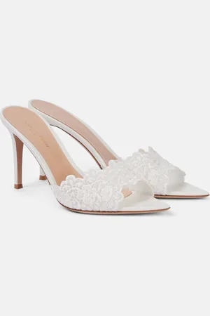 Gianvito Rossi Pantoletten 85 mit Spitze