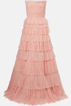 Costarellos Robe Trissa aus Tüll und Spitze