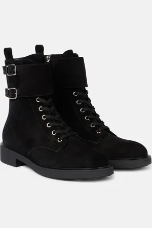 Gianvito Rossi Schnürstiefel aus Veloursleder