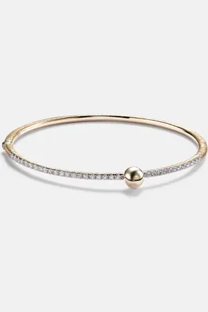 Rainbow K Armreif Ball aus 14kt Gelbgold mit Diamanten