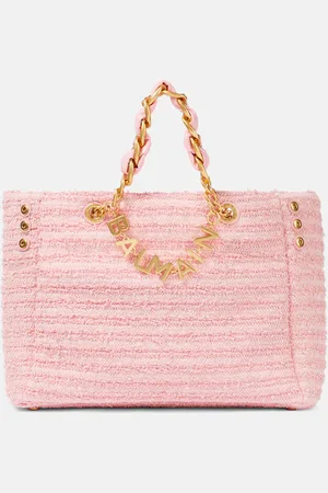 Balmain Tote 1945 aus Raffiabast mit Leder