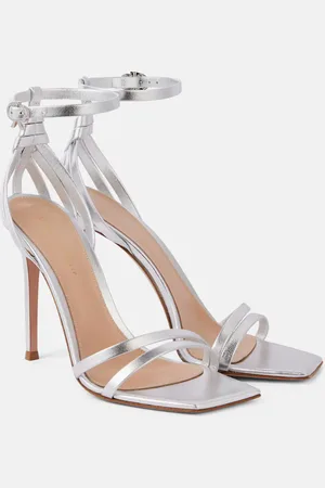 Gianvito Rossi Sandalen 105 aus Metallic-Leder