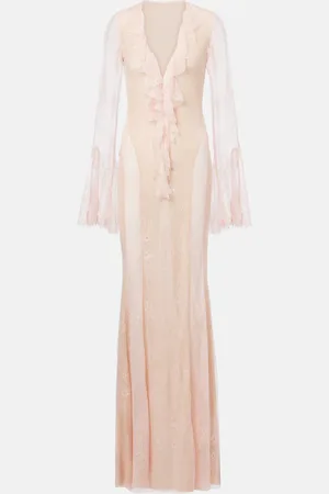 Bananhot Maxikleid Nori aus Spitze
