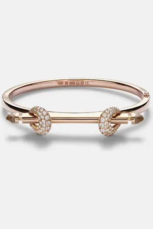 Ananya Armreif Chakra Icon aus 18kt Rosé mit Diamanten und Quarz