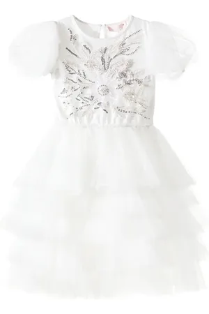 Tutu Du Monde Verziertes Kleid White Orchid aus Tüll