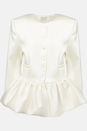 Ilkyaz Ozel Jacke Meringue aus Satin