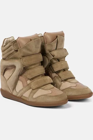Isabel Marant Wedge-Sneakers Bekett aus Leder und Veloursleder
