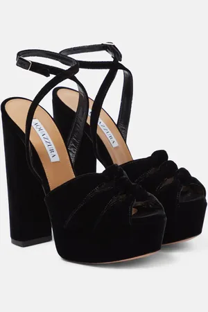 Aquazzura Plateausandalen Mira aus Samt