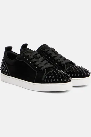 Christian Louboutin Sneakers Louise Junior Spikes aus Veloursleder