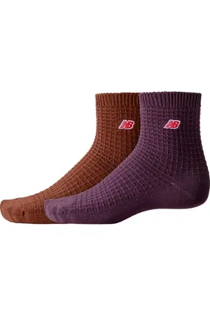 New Balance Unisex Waffle Knit Ankle Socks 2 Pack in , Baumwolle, Größe L