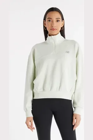 New Balance Damen Tech Knit Oversized Quarter Zip in , Poly-Strick, Größe XL