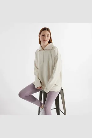 New Balance Damen Tech Knit Oversized Half Zip in , Poly-Strick, Größe L