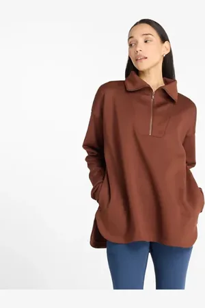 New Balance Damen Tech Knit Oversized Half Zip in , Poly Knit, Größe L